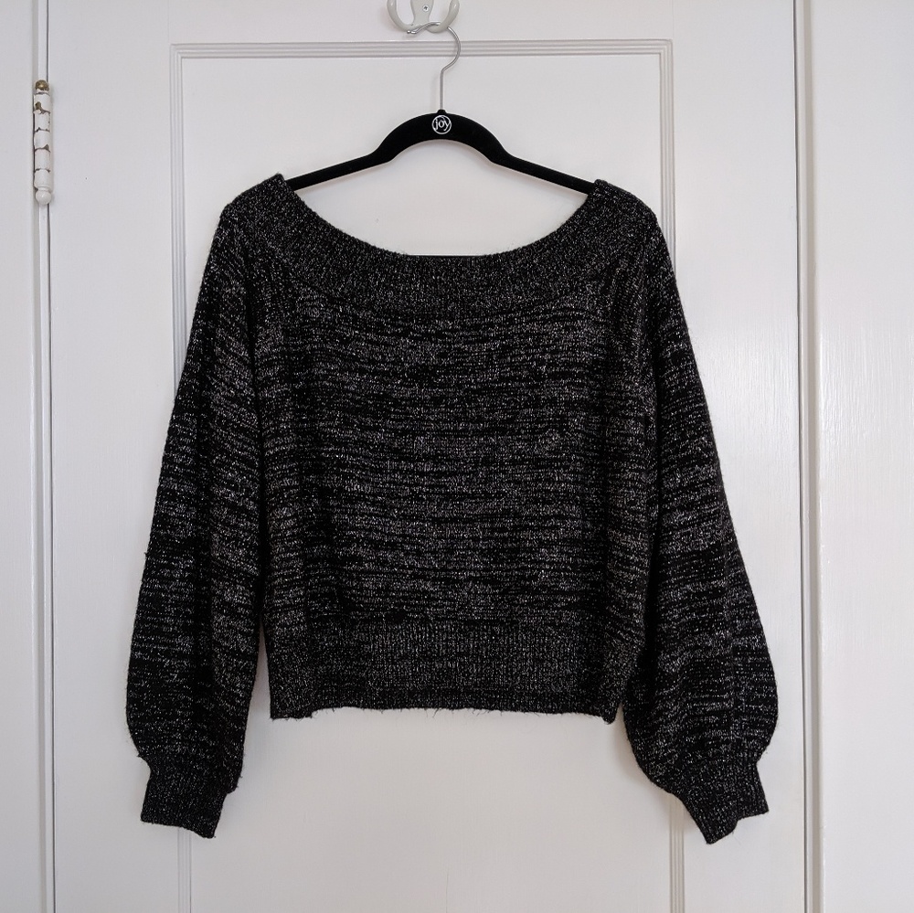 Divided Sparkly Black Sweater